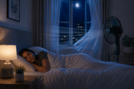 Is It Healthy to Sleep with a Fan On All Night? Experts Explain