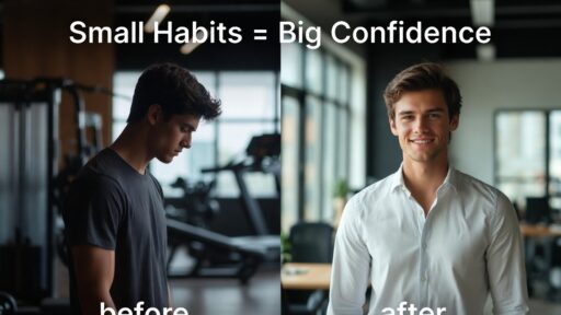 Habits to Build Confidence for Men infographic