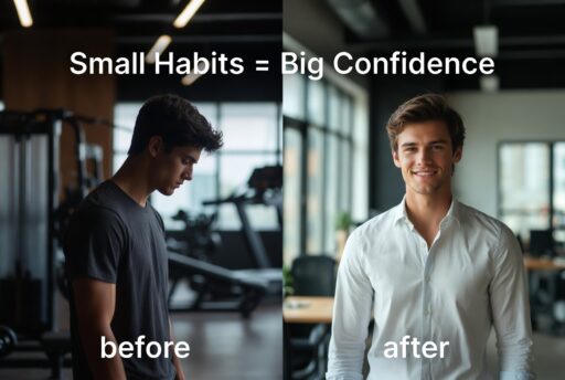 Habits to Build Confidence for Men infographic