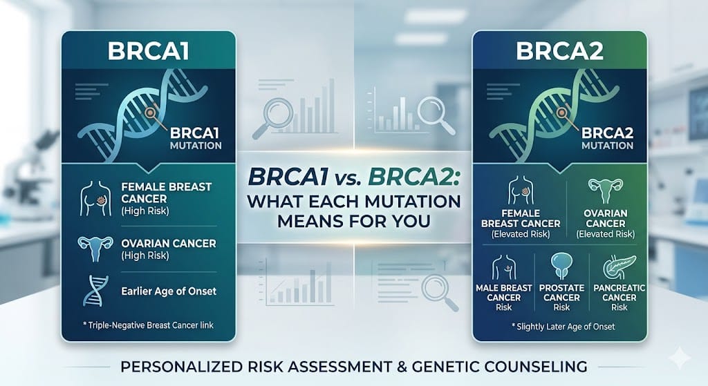 BRCA1 vs BRCA2