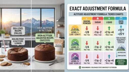 High-Altitude Baking: The Exact Adjustment Formula