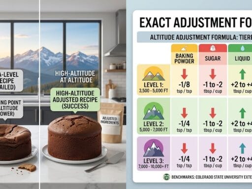High-Altitude Baking: The Exact Adjustment Formula