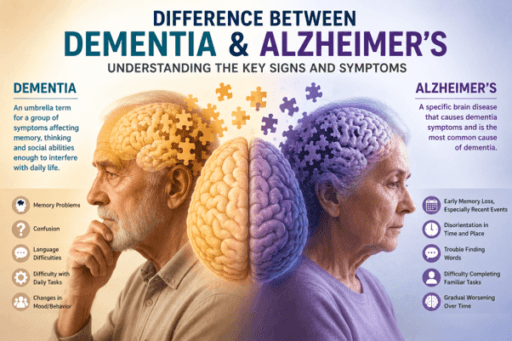understanding the difference between dementia and Alzheimer's