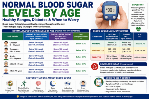 Normal Blood Sugar Levels by Age