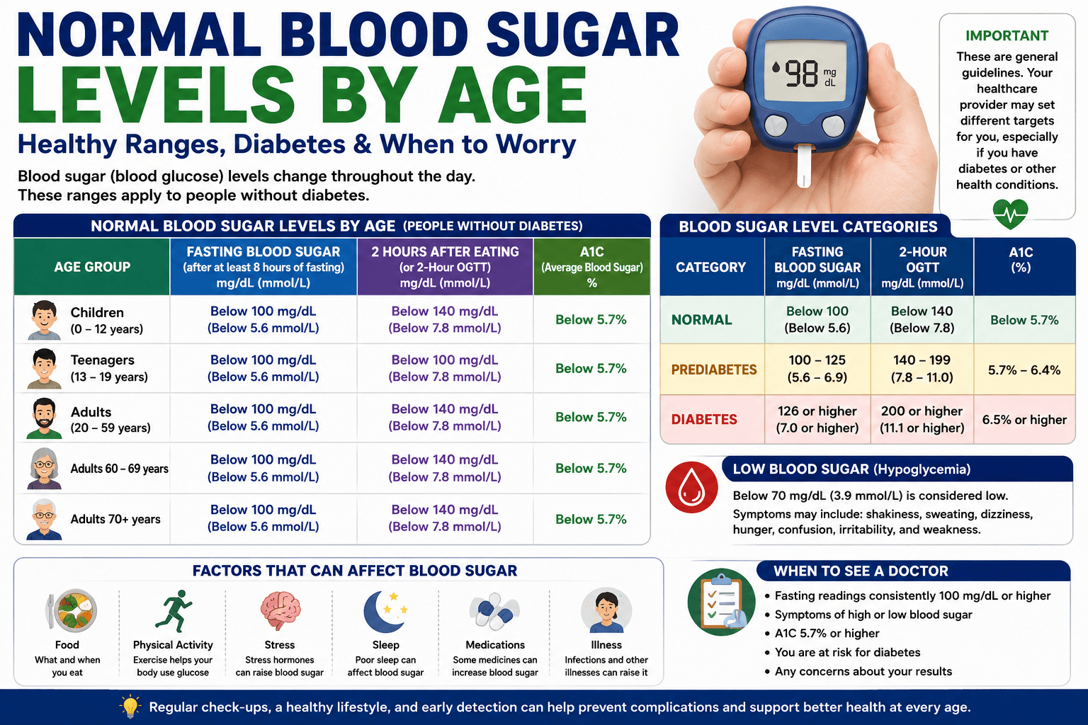 Normal Blood Sugar Levels by Age